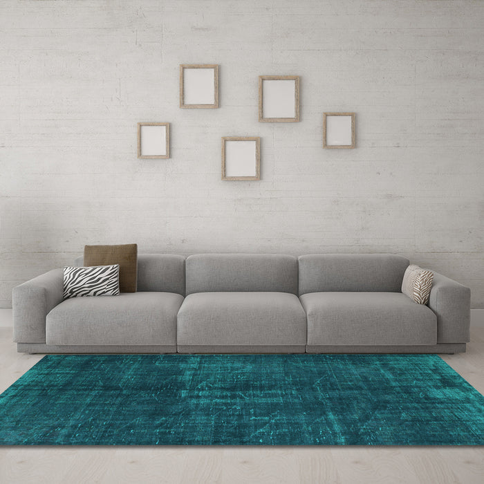 Machine Washable Persian Light Blue Bohemian Rug in a Living Room, wshcon1366lblu