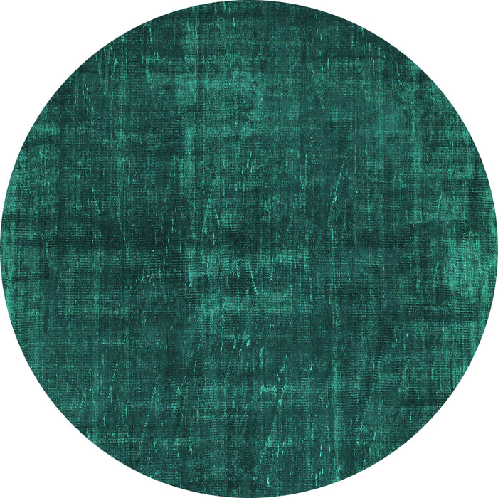 Round Persian Turquoise Bohemian Rug, con1366turq