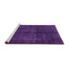 Sideview of Machine Washable Persian Purple Bohemian Area Rugs, wshcon1366pur