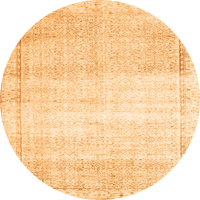 Square Abstract Orange Contemporary Rug, con1367org