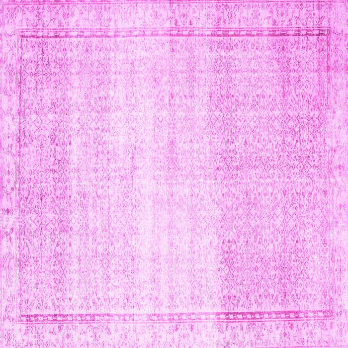 Square Machine Washable Abstract Pink Contemporary Rug, wshcon1367pnk