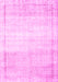 Machine Washable Abstract Pink Contemporary Rug, wshcon1367pnk