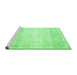 Sideview of Machine Washable Abstract Emerald Green Contemporary Area Rugs, wshcon1367emgrn