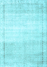 Abstract Light Blue Contemporary Rug, con1367lblu