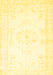 Machine Washable Abstract Yellow Contemporary Rug, wshcon1368yw