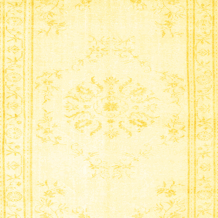 Machine Washable Abstract Yellow Contemporary Rug, wshcon1368yw