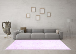 Machine Washable Abstract Purple Contemporary Area Rugs in a Living Room, wshcon1368pur