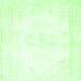 Serging Thickness of Abstract Green Contemporary Rug, con1368grn