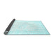 Sideview of Abstract Light Blue Contemporary Rug, con1368lblu