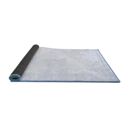 Sideview of Abstract Blue Contemporary Rug, con1368blu