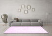 Machine Washable Abstract Pink Contemporary Rug in a Living Room, wshcon1368pnk