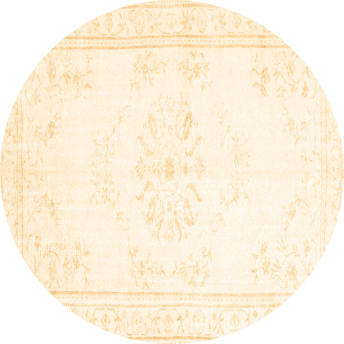 Round Machine Washable Abstract Brown Contemporary Rug, wshcon1368brn