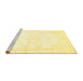 Sideview of Machine Washable Abstract Yellow Contemporary Rug, wshcon1368yw