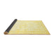 Sideview of Abstract Yellow Contemporary Rug, con1368yw