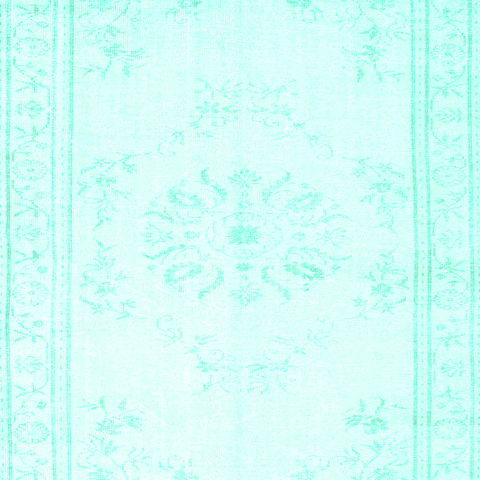 Machine Washable Abstract Turquoise Contemporary Area Rugs, wshcon1368turq