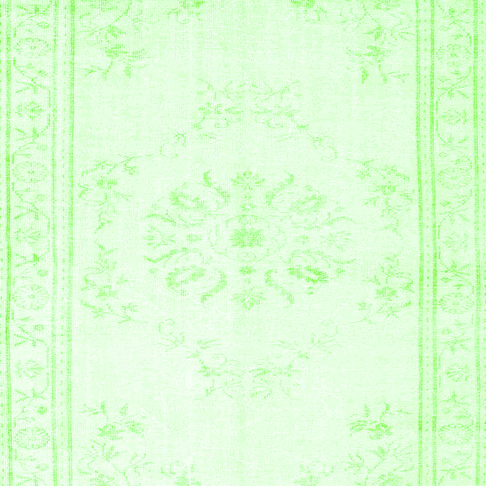 Serging Thickness of Machine Washable Abstract Green Contemporary Area Rugs, wshcon1368grn