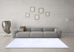 Machine Washable Abstract Blue Contemporary Rug in a Living Room, wshcon1368blu