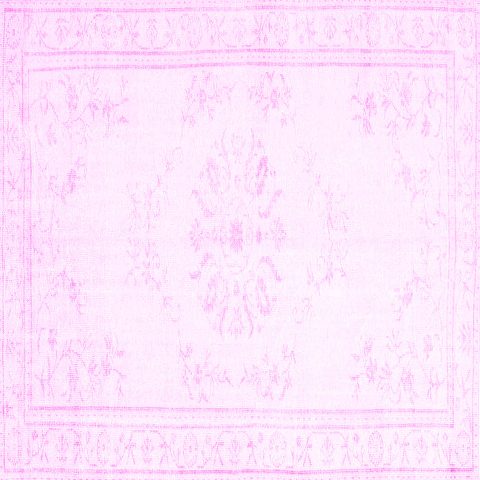 Square Machine Washable Abstract Pink Contemporary Rug, wshcon1368pnk