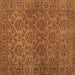 Square Machine Washable Abstract Brown Contemporary Rug, wshcon1369brn