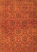 Abstract Orange Contemporary Rug, con1369org