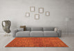 Machine Washable Abstract Orange Contemporary Area Rugs in a Living Room, wshcon1369org