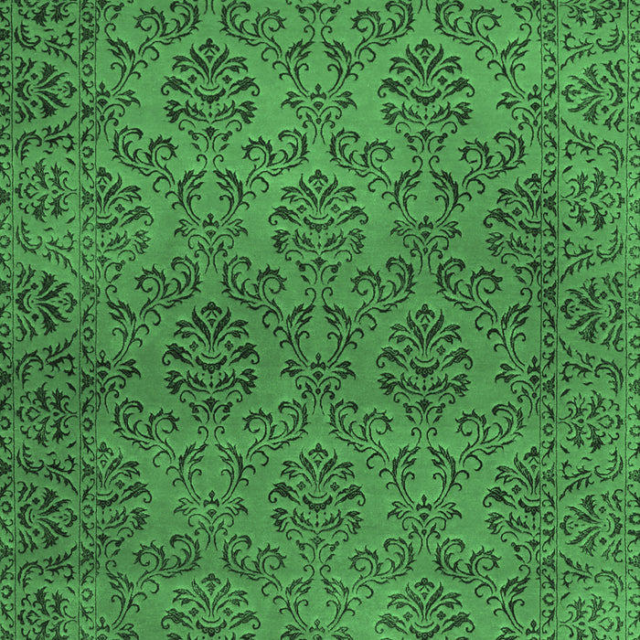 Machine Washable Abstract Emerald Green Contemporary Area Rugs, wshcon1369emgrn