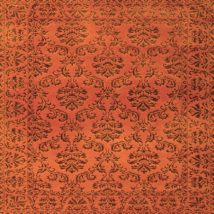 Serging Thickness of Abstract Orange Contemporary Rug, con1369org