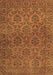 Machine Washable Abstract Brown Contemporary Rug, wshcon1369brn