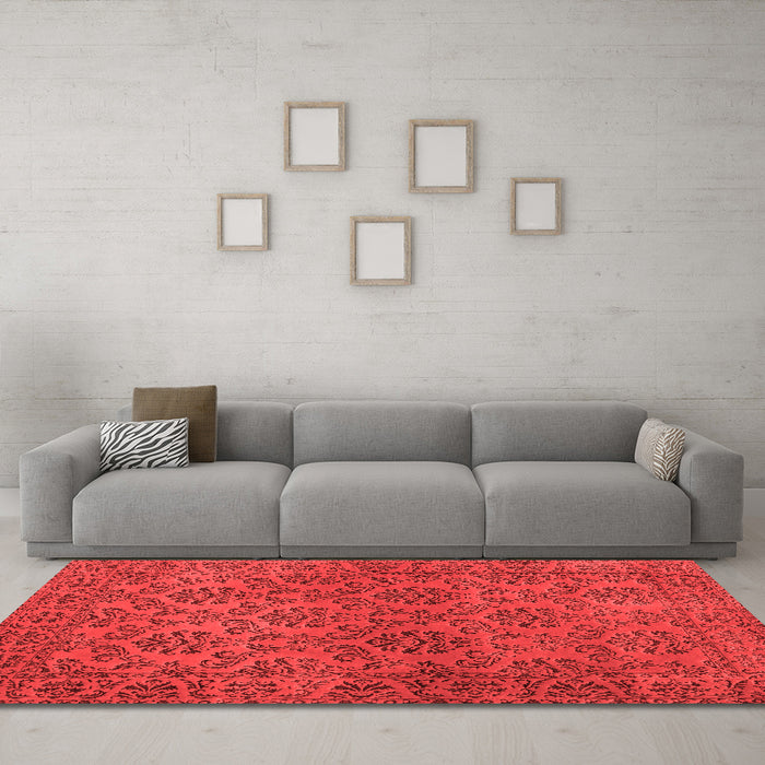 Contemporary Red Washable Rugs