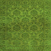 Serging Thickness of Abstract Green Contemporary Rug, con1369grn