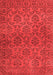 Abstract Red Contemporary Area Rugs