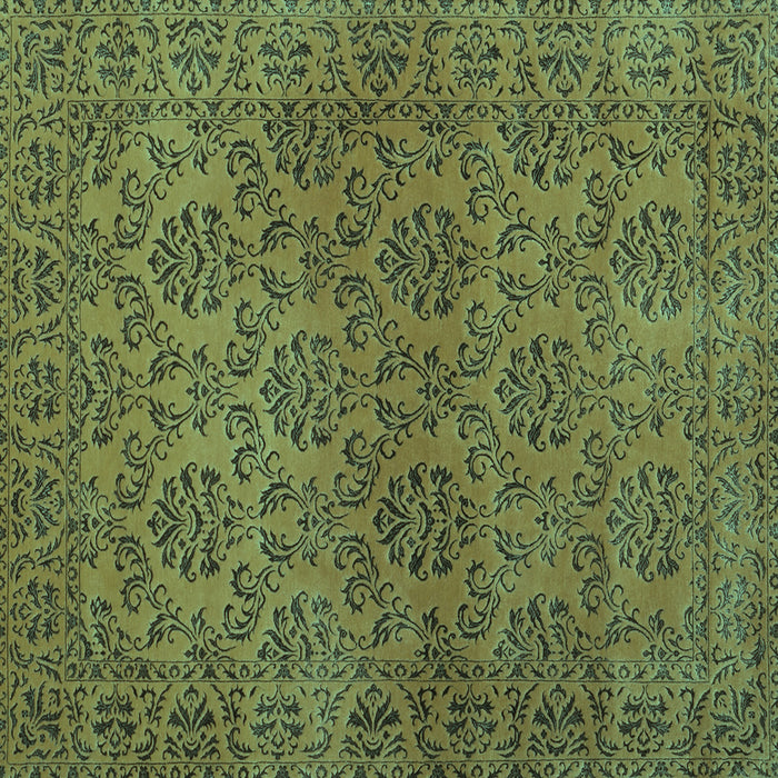 Square Abstract Turquoise Contemporary Rug, con1369turq