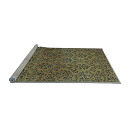Sideview of Machine Washable Abstract Light Blue Contemporary Rug, wshcon1369lblu