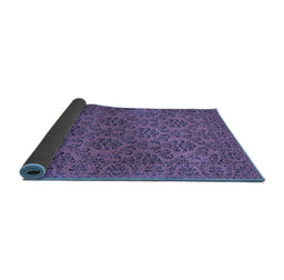 Sideview of Abstract Blue Contemporary Rug, con1369blu