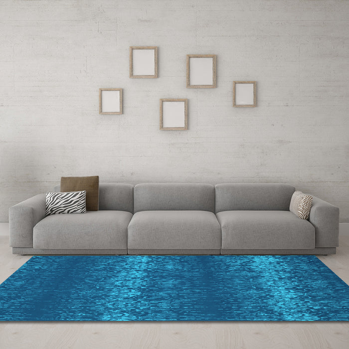 Machine Washable Persian Light Blue Bohemian Rug in a Living Room, wshcon136lblu