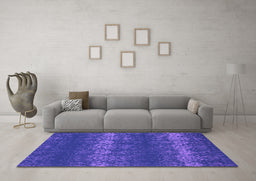 Machine Washable Persian Purple Bohemian Area Rugs in a Living Room, wshcon136pur