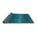 Sideview of Persian Turquoise Bohemian Rug, con136turq