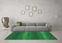 Machine Washable Persian Green Bohemian Rug, wshcon136grn