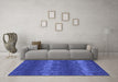 Machine Washable Persian Blue Bohemian Rug in a Living Room, wshcon136blu