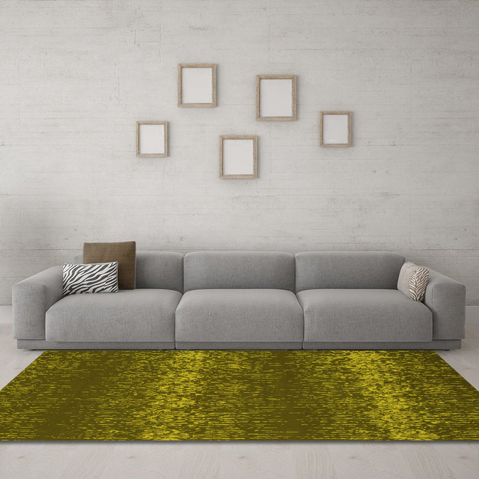Machine Washable Persian Yellow Bohemian Rug in a Living Room, wshcon136yw