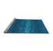 Sideview of Machine Washable Persian Light Blue Bohemian Rug, wshcon136lblu