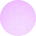 Round Solid Purple Modern Rug, con1370pur