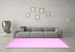 Machine Washable Solid Pink Modern Rug in a Living Room, wshcon1370pnk