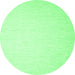 Round Solid Emerald Green Modern Rug, con1370emgrn