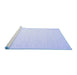 Sideview of Machine Washable Solid Blue Modern Rug, wshcon1370blu