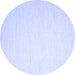 Round Solid Blue Modern Rug, con1370blu