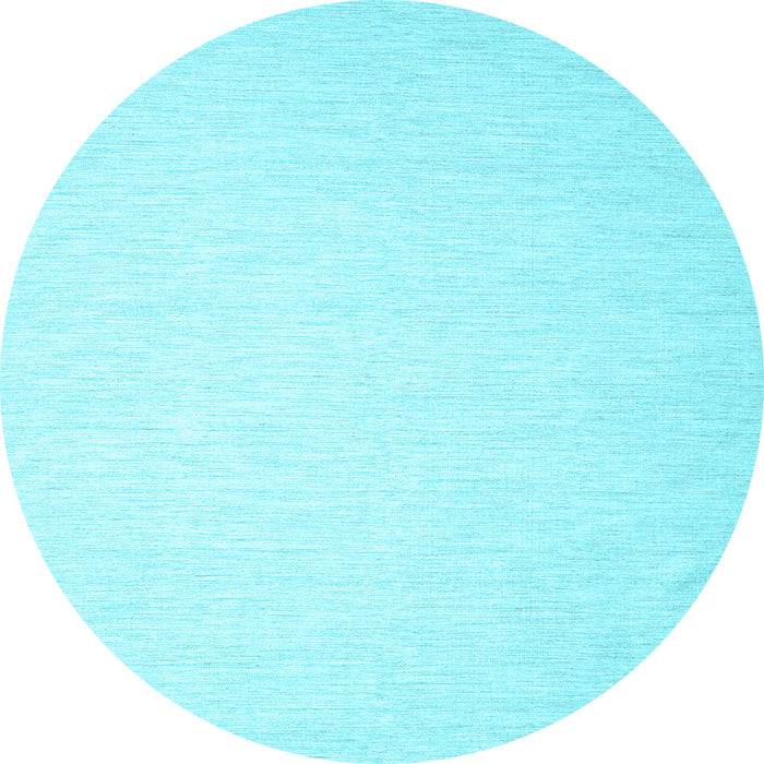 Round Machine Washable Solid Light Blue Modern Rug, wshcon1370lblu