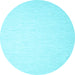 Round Machine Washable Solid Light Blue Modern Rug, wshcon1370lblu