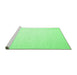Sideview of Machine Washable Solid Emerald Green Modern Area Rugs, wshcon1370emgrn