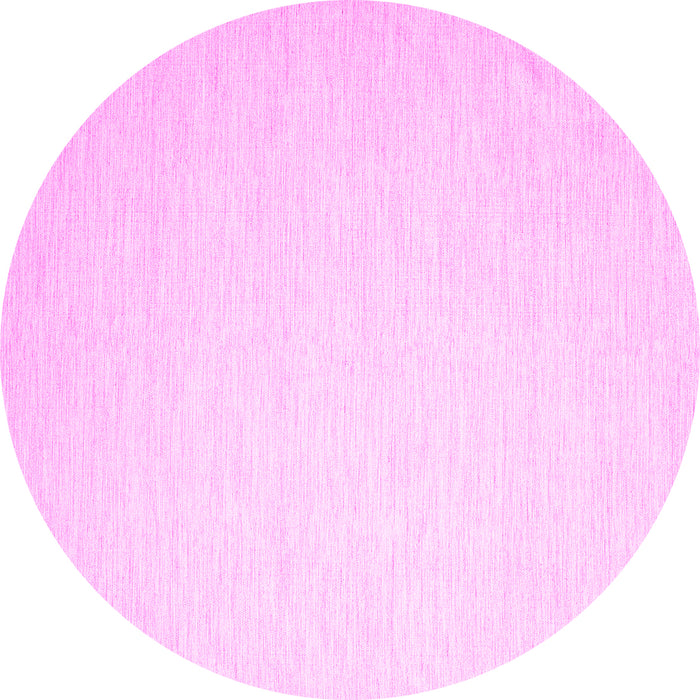 Round Solid Pink Modern Rug, con1370pnk
